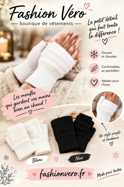 Mitaine fourrure uni - Femme