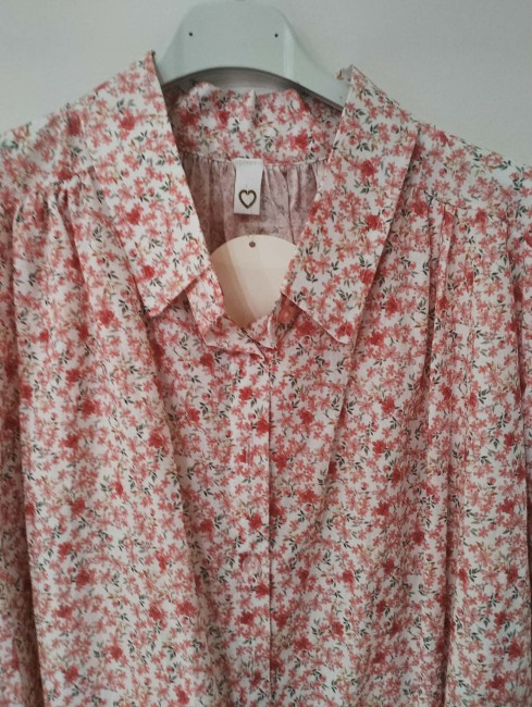 Chemise petites fleurs manches longues
