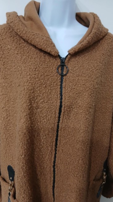 Manteau en laine caramel