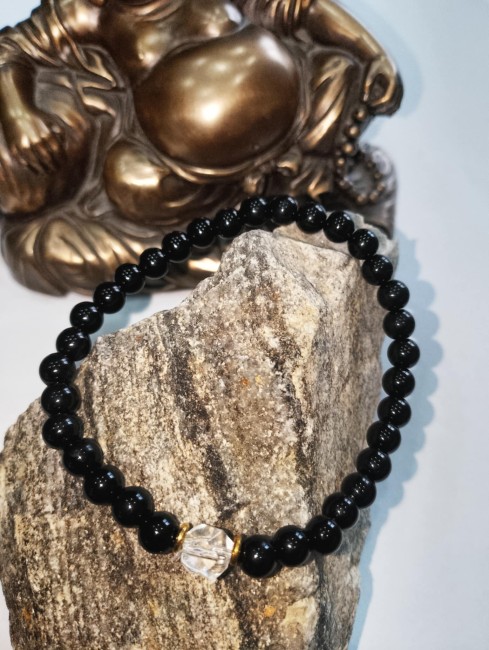 Bracelet en Tourmaline noire 6mm