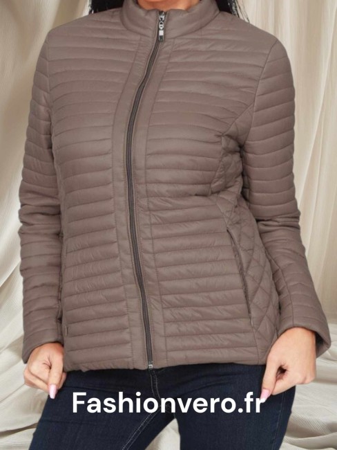 Doudoune Matelassée avec Col Montant