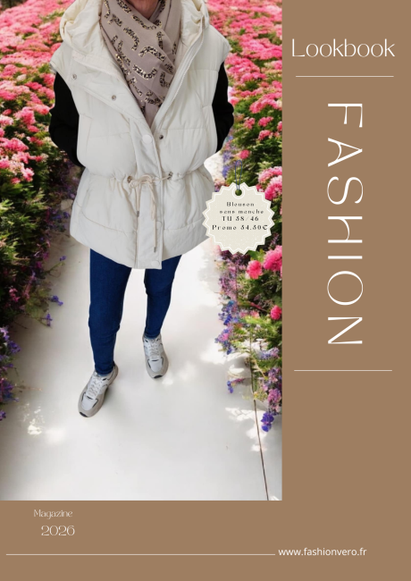 Blouson sans manche et capuche