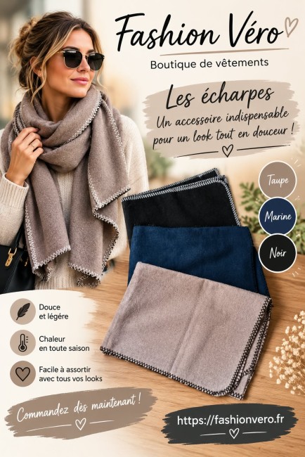 Echarpe uni douce chaude - Femme