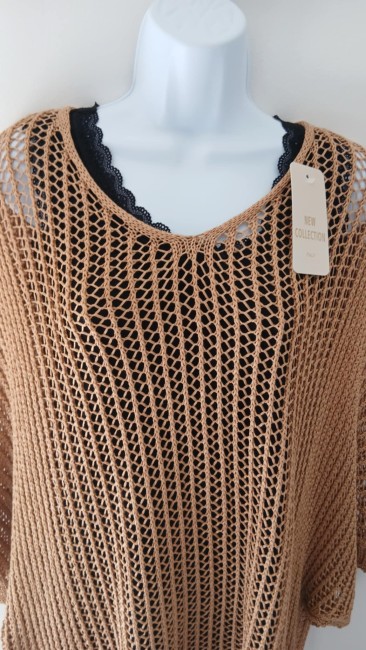 Pull en maille manches chauve-souris