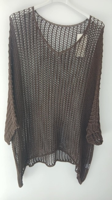 Pull en maille manches chauve-souris