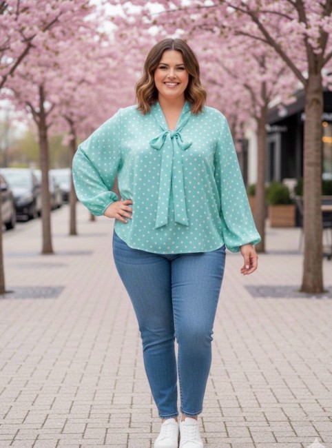 Blouse à pois fluide 