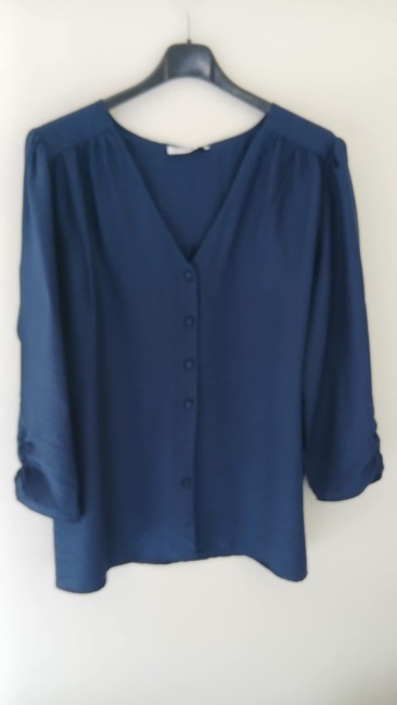 Blouse marine col V