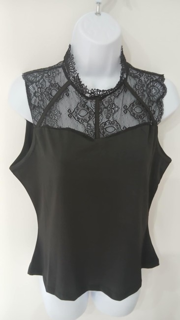 Top Élégant en Dentelle Noir