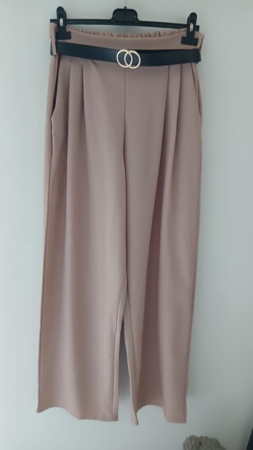 Pantalon  à pinces  avec ceinture