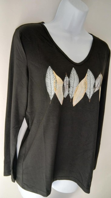 Tee-Shirt imprimé feuilles