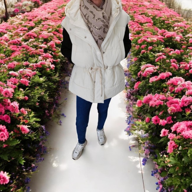 Blouson sans manche et capuche