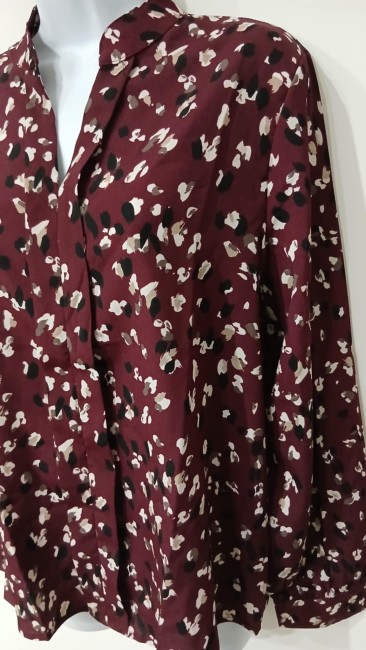 Chemisier col cranté imprimé floral