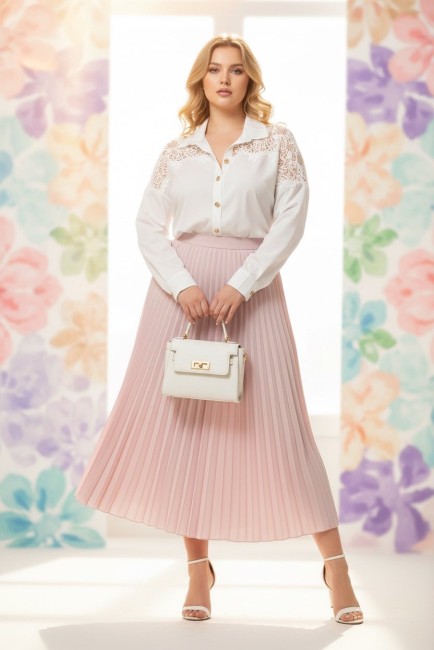 Chemise boheme details broderie anglaise