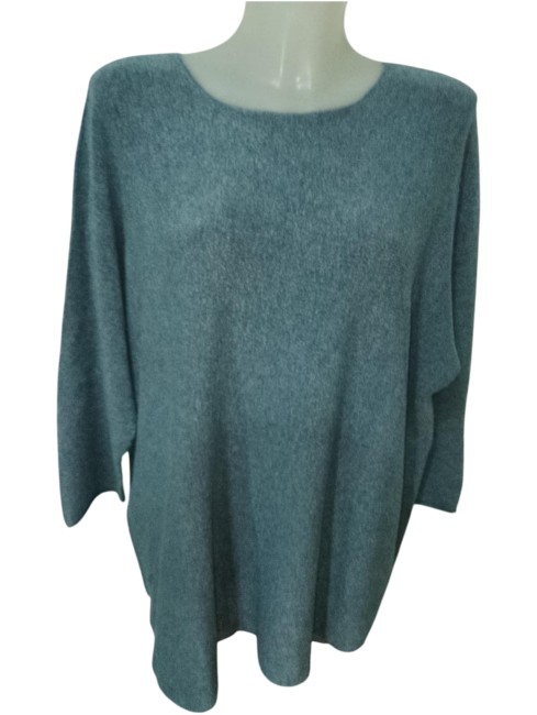 Pull maille stretch col évasé