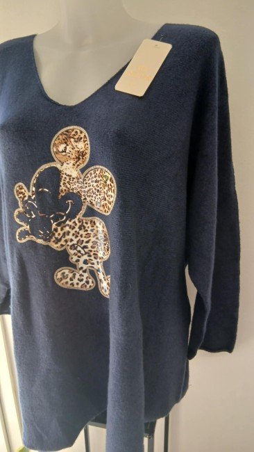 Pull maille stretch mickey