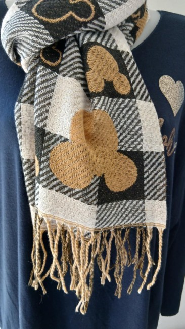 Echarpe à carreaux motif tête de Mickey