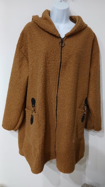 Manteau en laine caramel