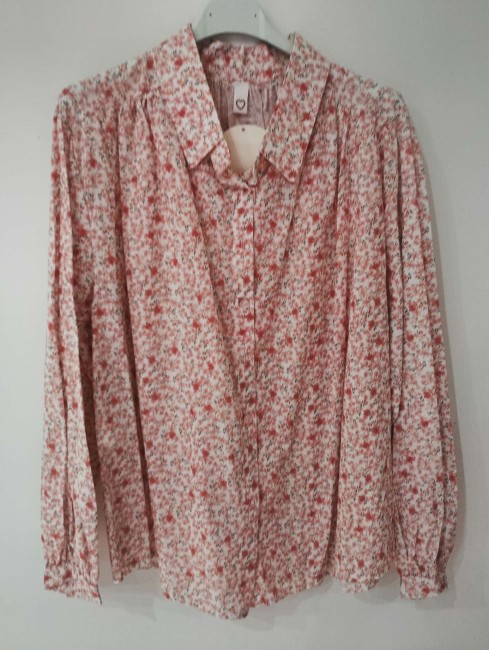 Chemise petites fleurs manches longues