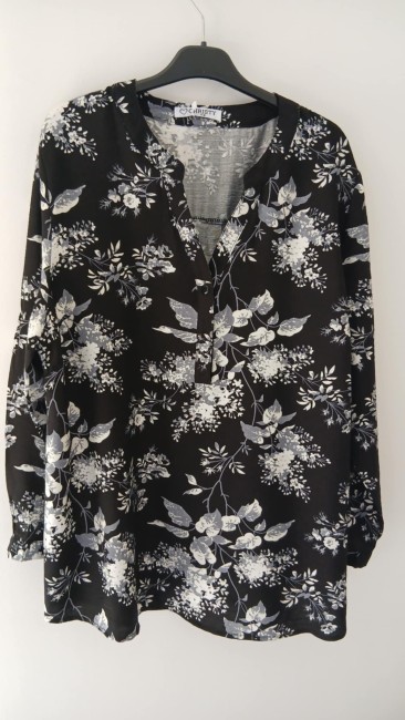 Blouse imprimé fleurs automnale