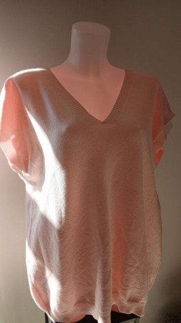 Pull décontracté sans manche rose