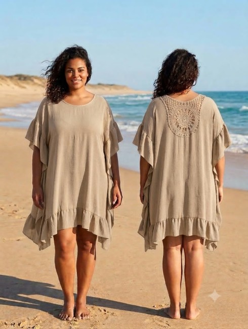 Robe dos macramé
