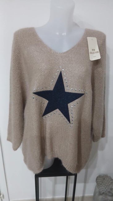 Pull tout doux motif étoile