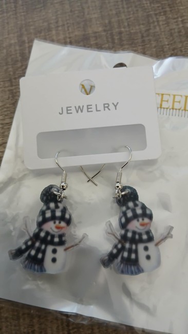 Boucles d'oreilles de Noël en acrylique 2D