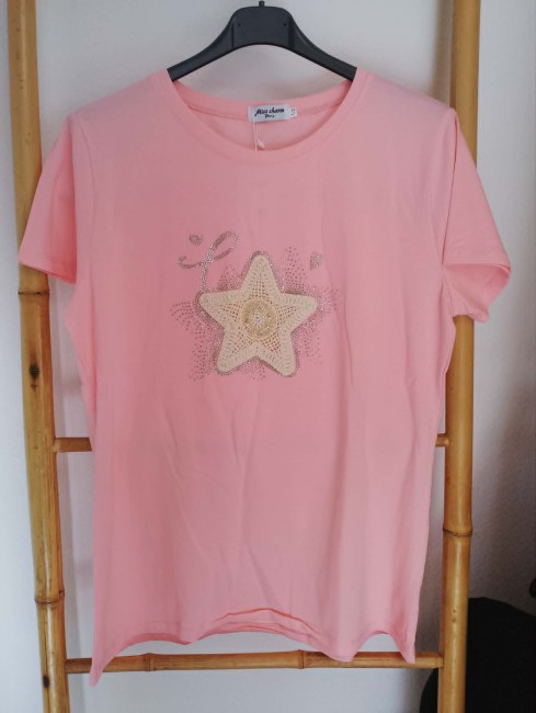Tee-Shirt étoile brodée et strass