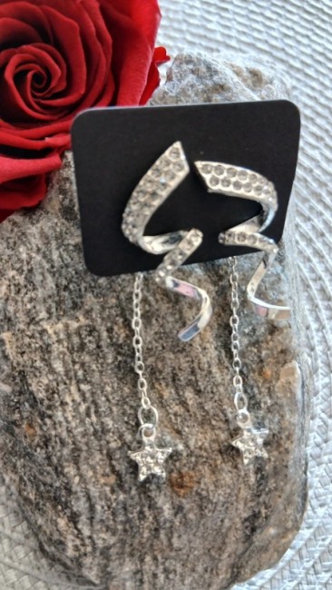 Boucles d'oreilles tourbillon  étoiles