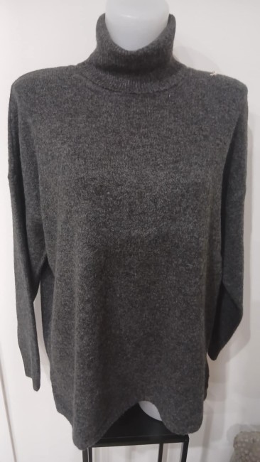 Pull col roulé maille stretch