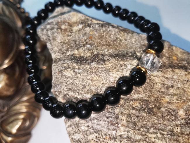 Bracelet en Tourmaline noire 6mm