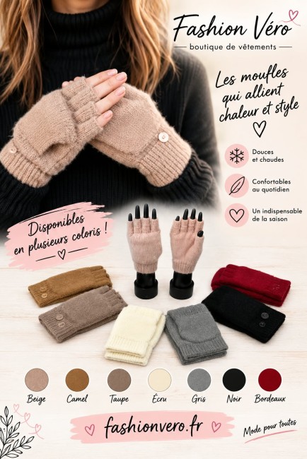 Mitaine Moufle Tactile - Femme