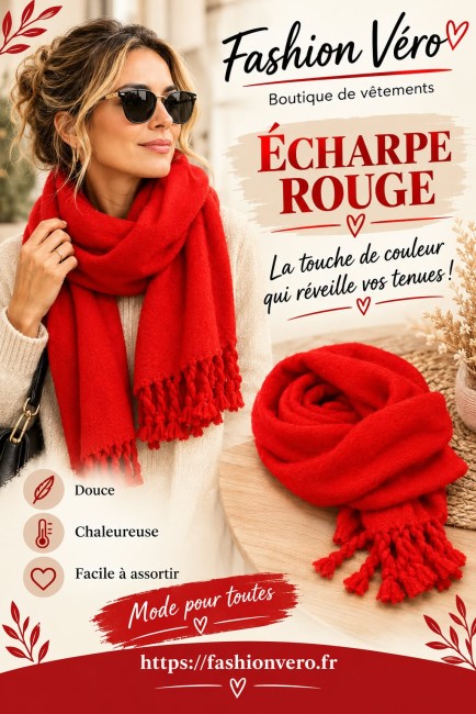 Echarpe rouge vif - Femme