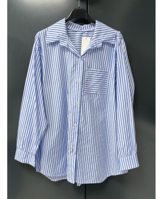 Chemise à rayures avec poche