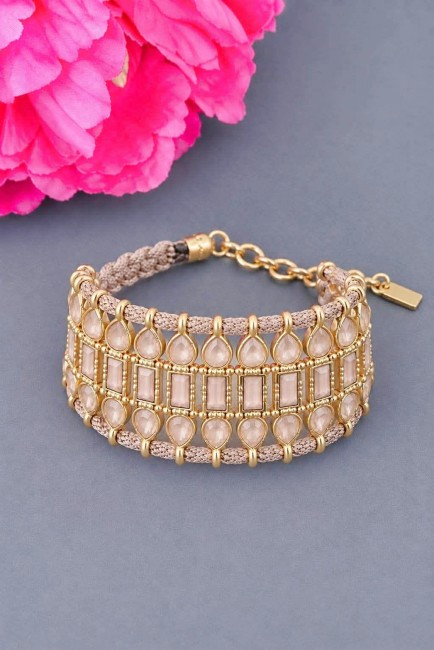 Bracelet bohème chic orientale composées de perles naturelles aux nuances orientales