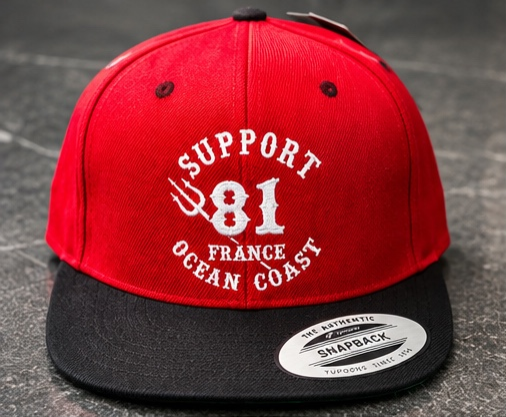 CASQUETTE US ROUGE et NOIR