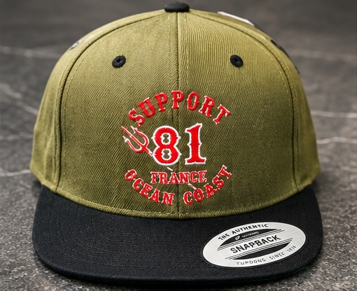 CASQUETTE US OLIVE ET NOIR