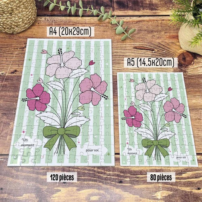 puzzle A4 A5 hibiscus