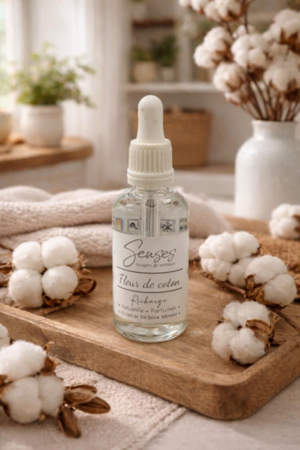 Recharge diffuseur voiture "Fleur de coton" 50ml