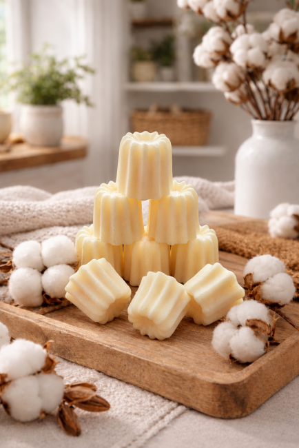 Galet fondant  "Fleur de coton"