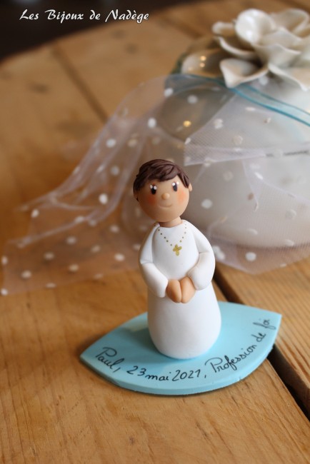 cake toppers garçon pofession de foi Paul