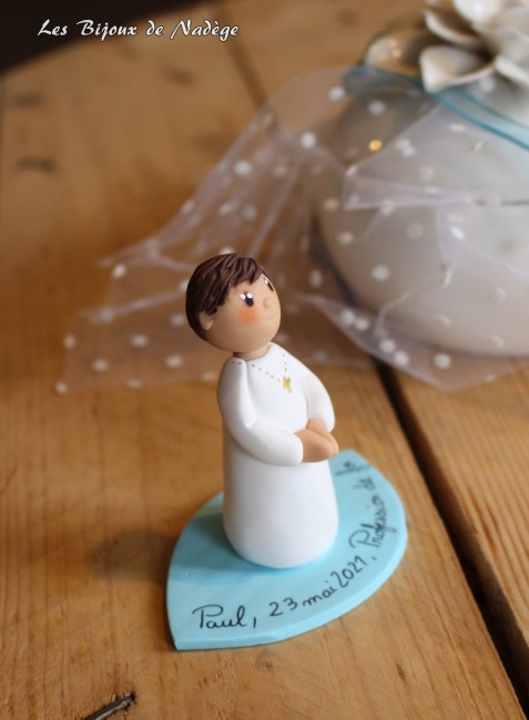 cake toppers garçon pofession de foi Paul 2