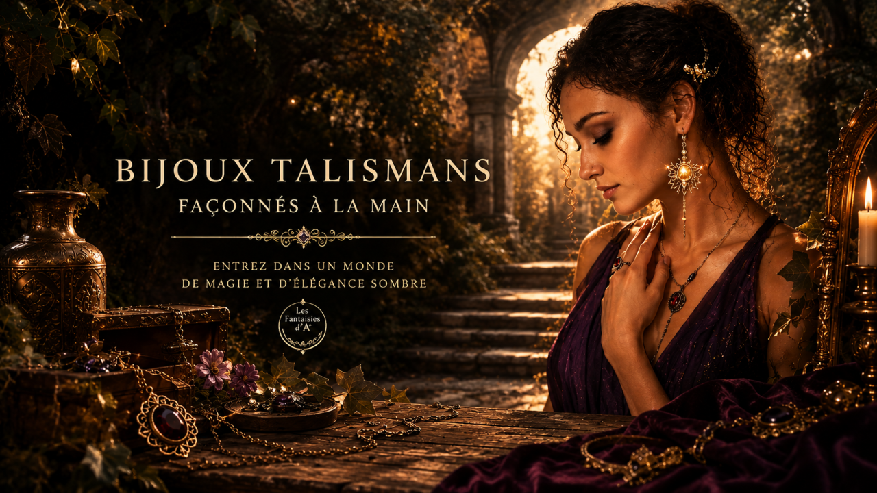 Bijoux talismans artisanaux femme univers mystique et feerique creations faites main