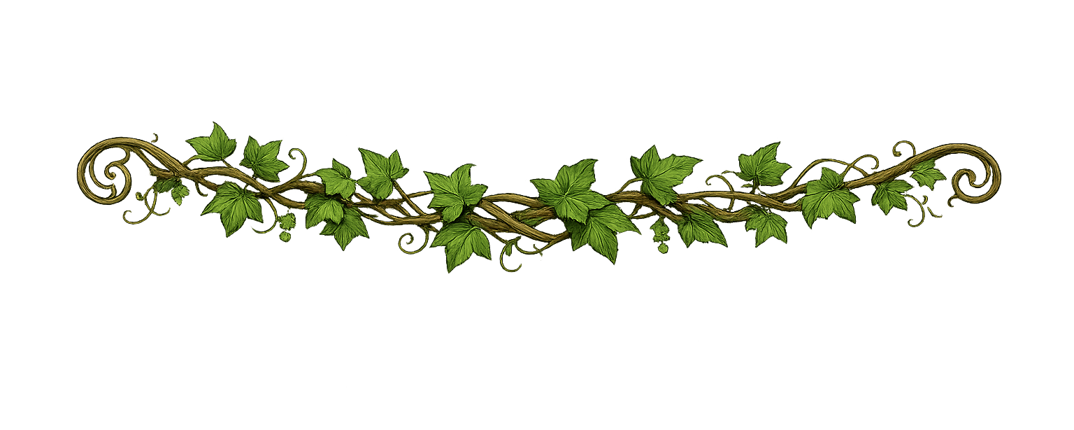 Guirlande de lierre destinée à la décoration de la page