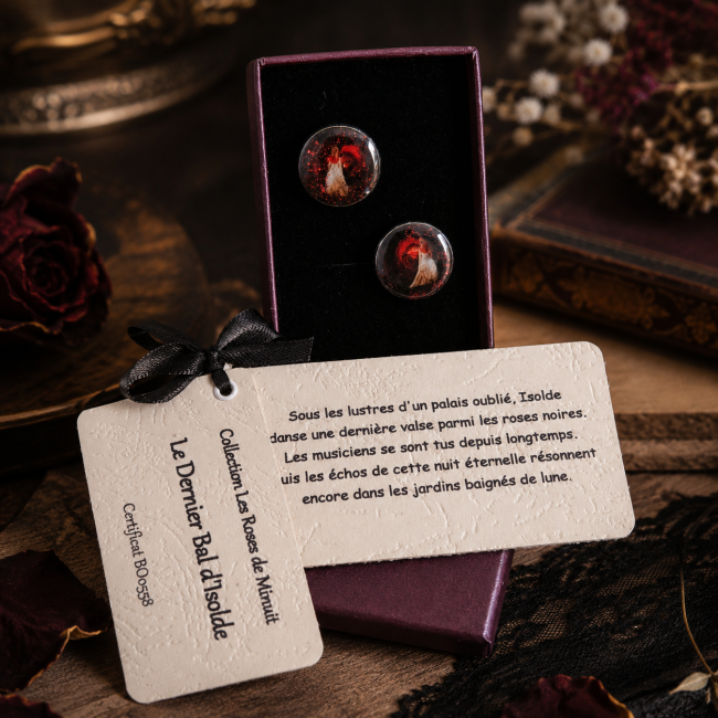 Présentation complète Le Dernier Bal d'Isolde Coffret cadeau avec certificat et carte de légende Le Dernier Bal d'Isolde