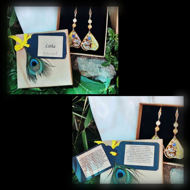 Présentation des boucles d'oreilles dorées ésotériques 