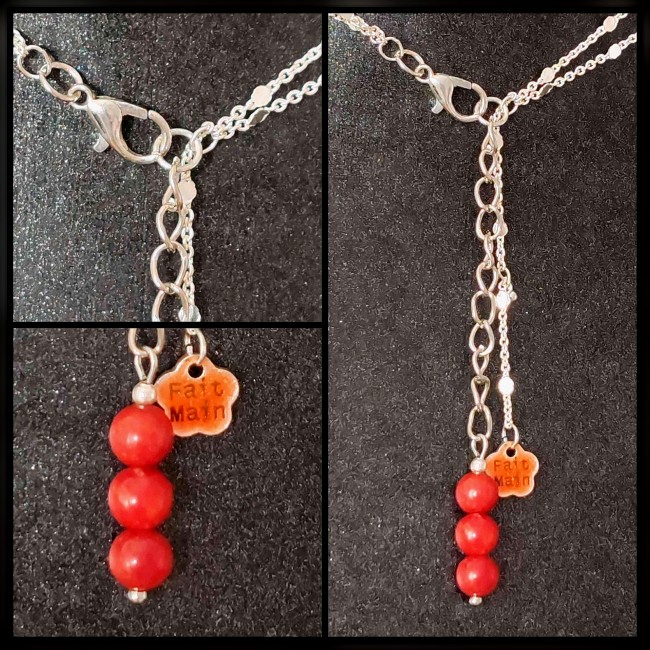 L’arrière du collier sautoir 
