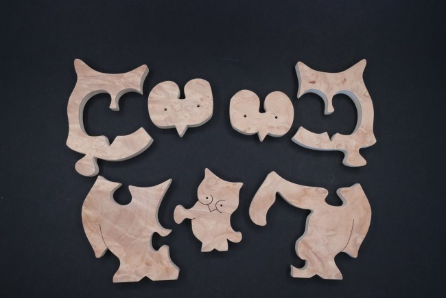 Puzzle bois enfant hibou chouette 7 pièces'''