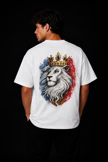 le regard du roi couronnée face arriere