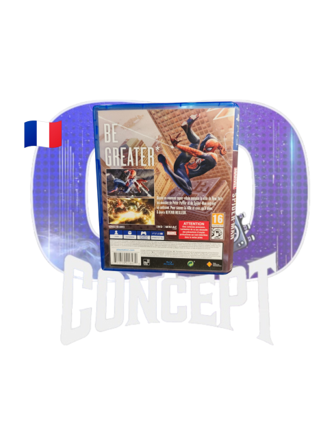 Spider-Man PS4 back Photo de dos du jeu Spider-Man sur PS4